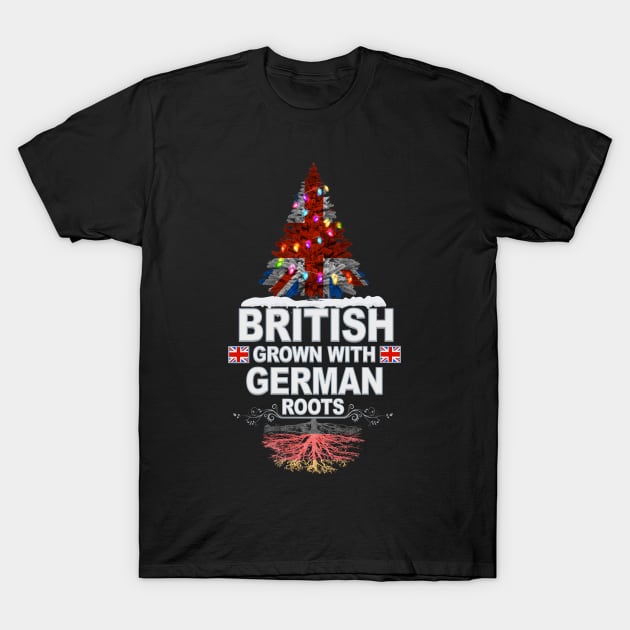 British Grown With German Roots - Gift for German With Roots From Germany T-Shirt by Country Flags